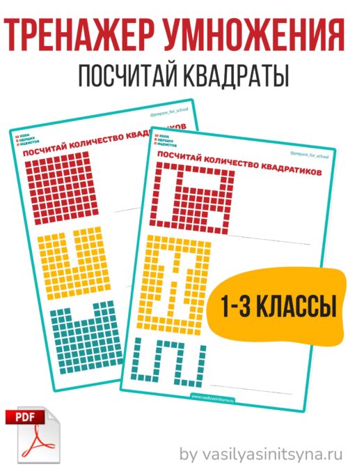 тренажер умножения найдите площадь равна