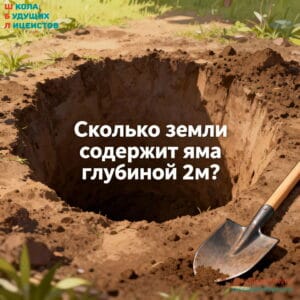 Сколько земли содержит яма глубиной 2 метра Сколько земли содержит яма глубиной 2 метра