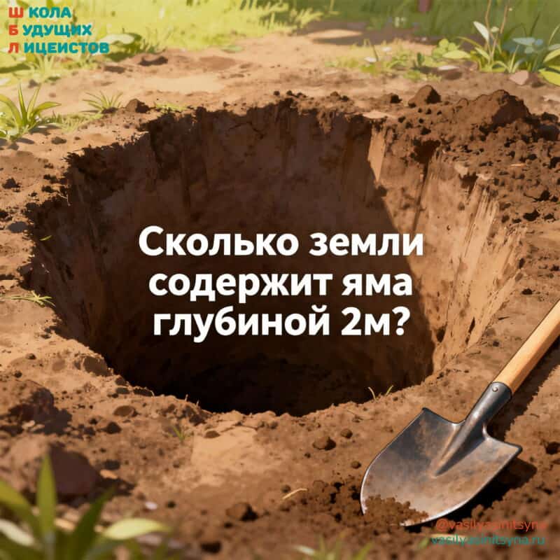 Сколько земли содержит яма глубиной 2 метра Сколько земли содержит яма глубиной 2 метра