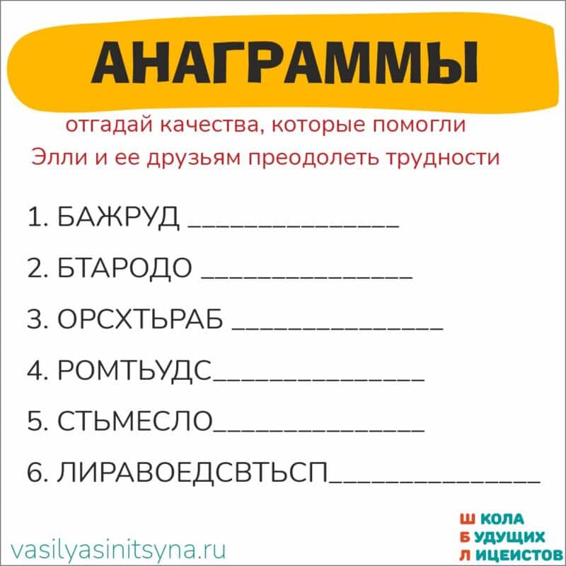 волшебник изумрудного города, викторина для работы с текстом, вопросы на понимание текста и ответы, тесты и задания